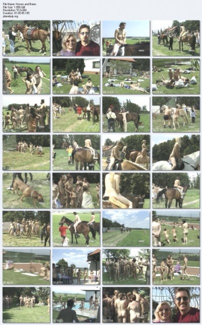 Family nudism of video - horses and bares | Russianbare