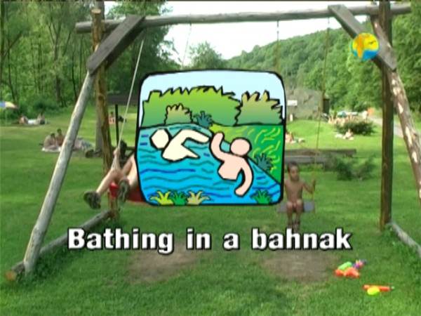 Bathing in a Bahnak - Video of a family naturism outdoors | Russianbare